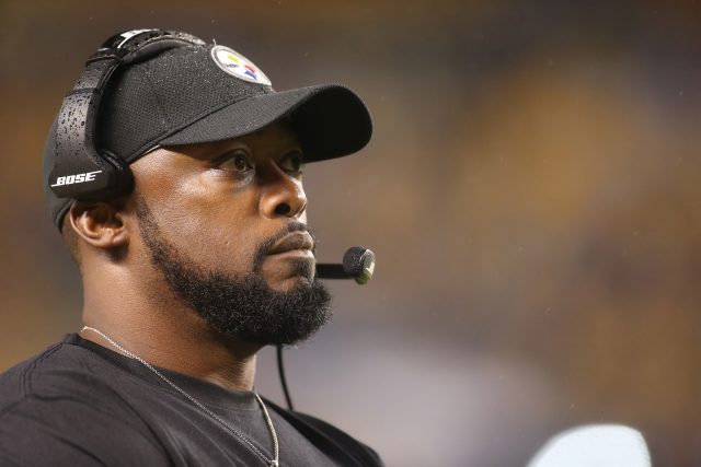 Oct 2, 2016; Pittsburgh, PA, USA; Pittsburgh Steelers head coach Mike Tomlin looks on against the Kansas City Chiefs during the third quarter at Heinz Field. The Steelers won 43-14. Mandatory Credit: Charles LeClaire-USA TODAY Sports