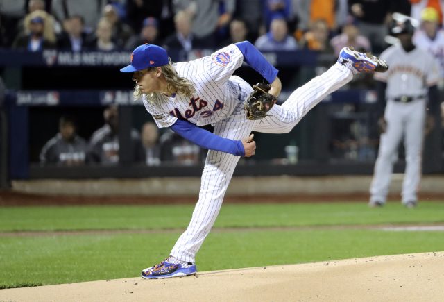 Oct 5, 2016; New York City, NY, USA; New York Mets starting pitcher <a rel=