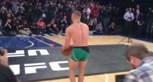 Conor McGregor Hooping At Madison Square Garden (Video) 