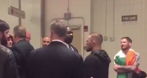 Conor McGregor Mixes it up with Several Fighters at UFC 205 Weigh-In 