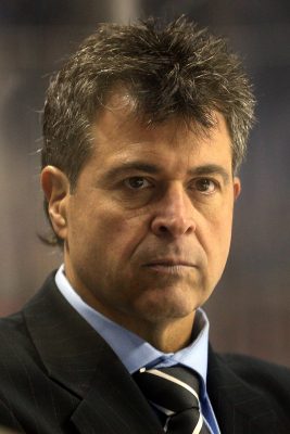 Nov 7, 2016; Brooklyn, NY, USA; New York Islanders head coach Jack Capuano coaches against the Vancouver Canucks during the first period at Barclays Center. Mandatory Credit: Brad Penner-USA TODAY Sports