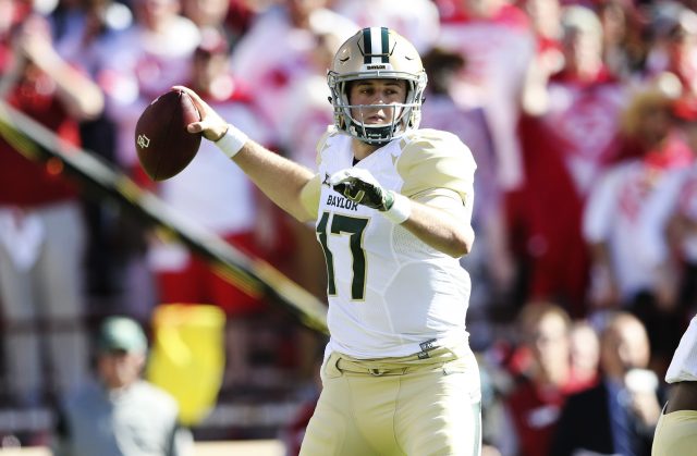 Nov 12, 2016; Norman, OK, USA; Baylor Bears quarterback <a rel=