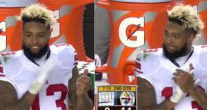 New York Giants: Odell Beckham Jr. smiles after Antonio Brown TD (Photo) 
