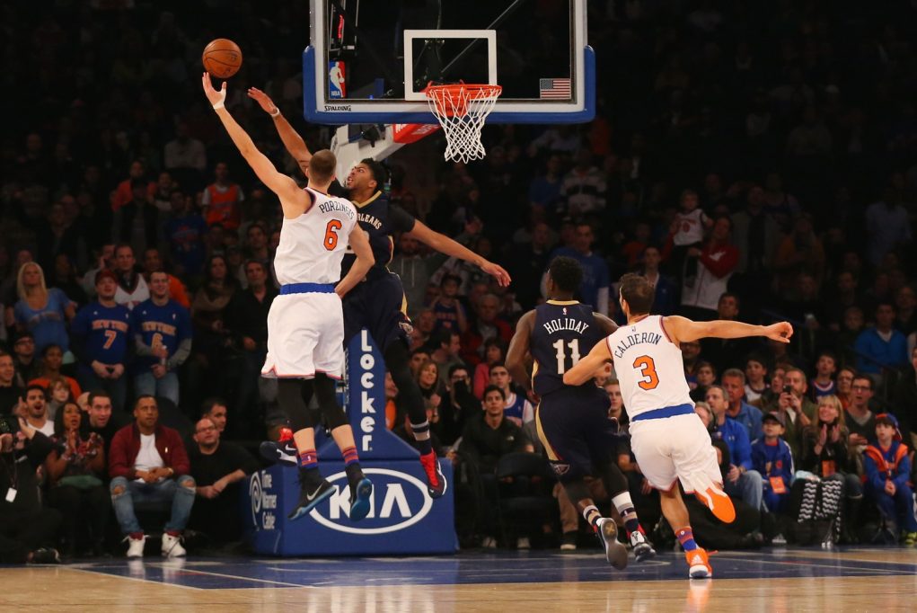 New York Knicks' Kristaps Porzingis says he learned a lot from Anthony Davis 