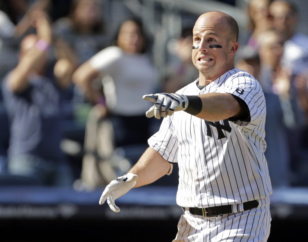 New York Yankees left fielder Brett Gardner (11) in action during