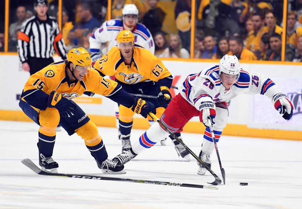 Jimmy Vesey, Mats Zuccarello lead New York Rangers in shootout in Nashville (Highlights) 