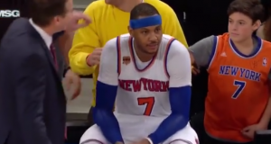 Young New York Knicks fan consoles Carmelo Anthony after missed game-winner (Video) 