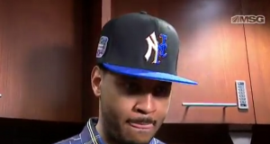 Carmelo Anthony wearing a combo Yankees-Mets hat is the nail in the coffin (Video) 