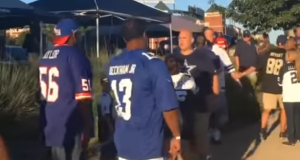 Dallas Cowboys fan loses shorts in fight with New York Giants fan (Video) 