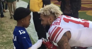 Odell Beckham Jr. meets fan who went nuts after receiving his jersey for Christmas (Video) 