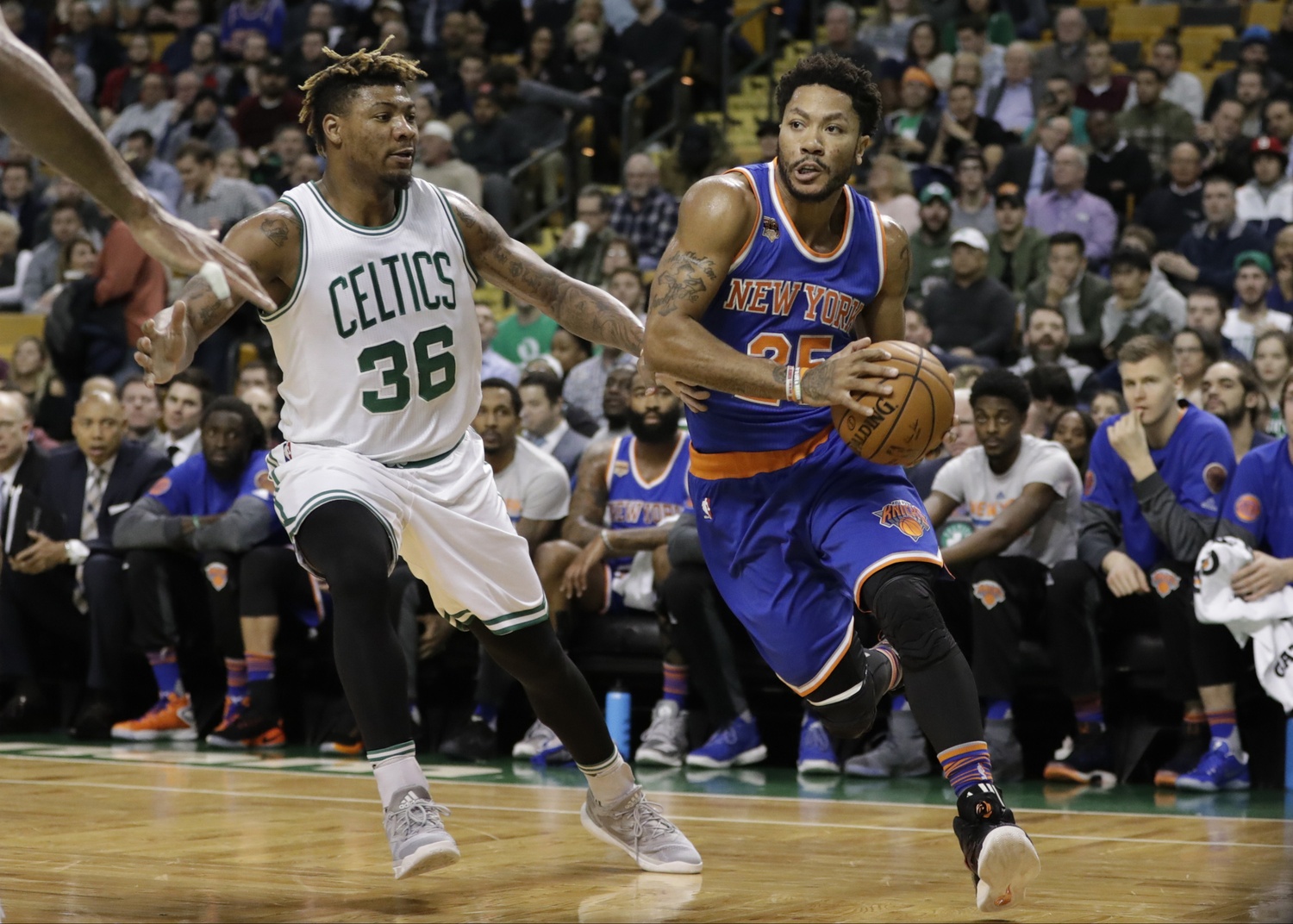 New York Knicks get huge effort from bench in road upset win vs. Celtics (Highlights) 
