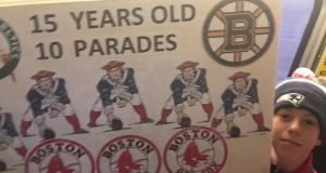 This spoiled rotten Boston fan has attended 10 championship parades at 15-years-old 