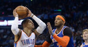 Knicks waste Carmelo Anthony's big night, get run over by Russell Westbrook 
