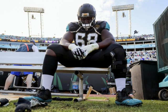 Jacksonville Jaguars tight end Neal Sterling (87) is congratulated by tight  end Braedon Bowman (86) after catching a pass for a touchdown during the  second half of an NFL preseason football game