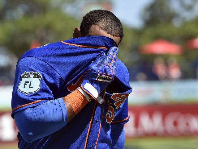 Cespedes gets first hit of spring