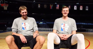Kristaps Porzingis on Shooting Competition with Dirk Nowitzki: 'I Beat Him Pretty Badly' (Video) 