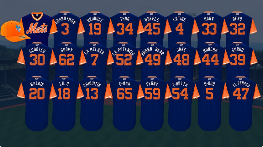 كيس شانيل الاصلي Men's New York Mets AJ Ramos Junior Majestic Royal 2017 Little League World Series Players Weekend Stitched Nickname Jersey نجمة خماسية