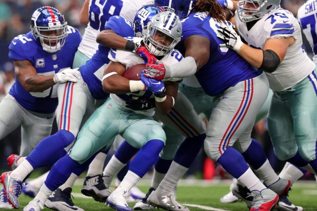 Arlington, Texas, USA. September 16, 2018: New York Giants wide receiver  Odell Beckham Jr. (13) warms up prior to the NFL football game between the  New York Giants and the Dallas Cowboys