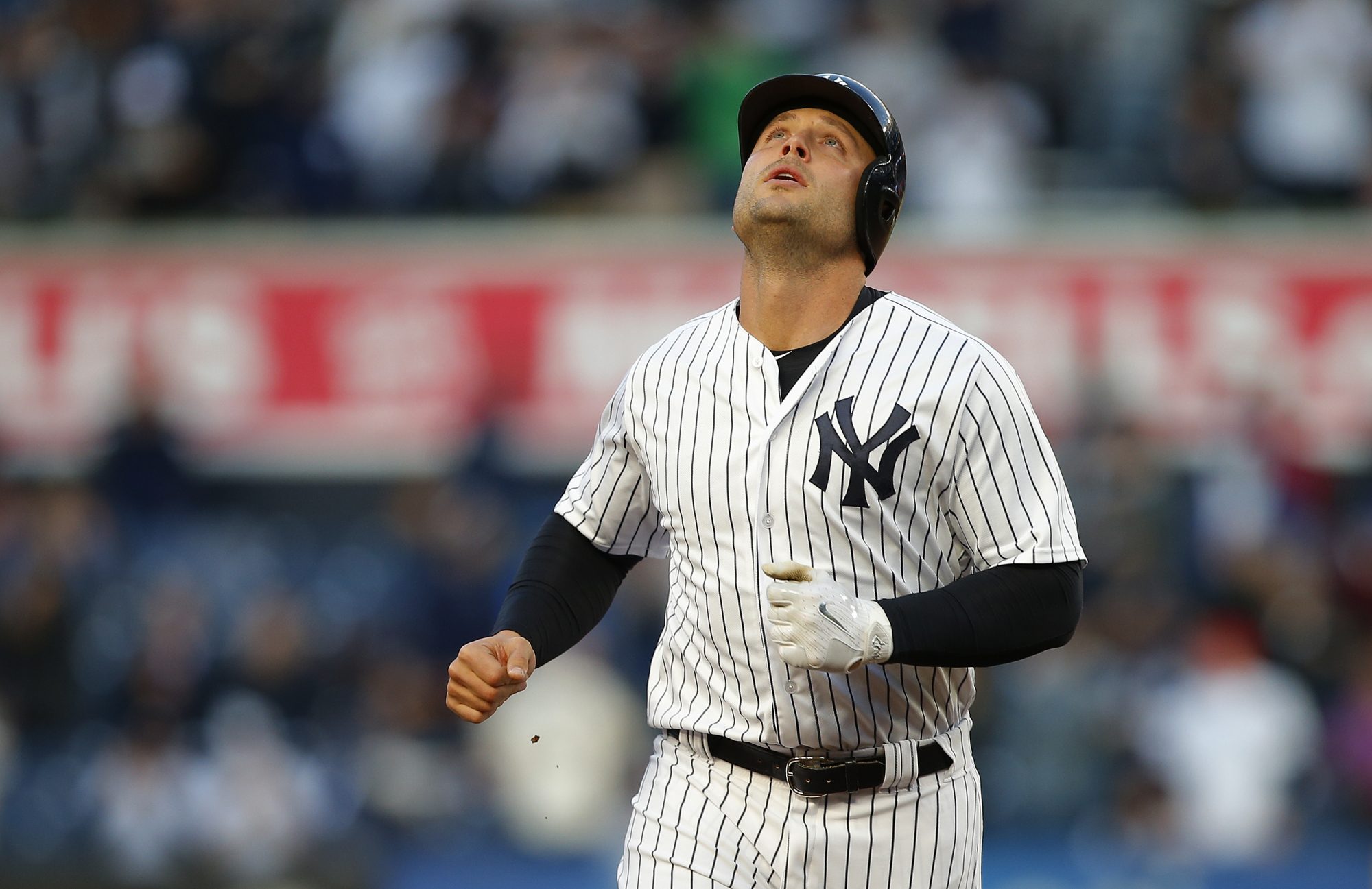 Aaron Hicks New York Yankees Game-Used #31 White Pinstripe Jersey