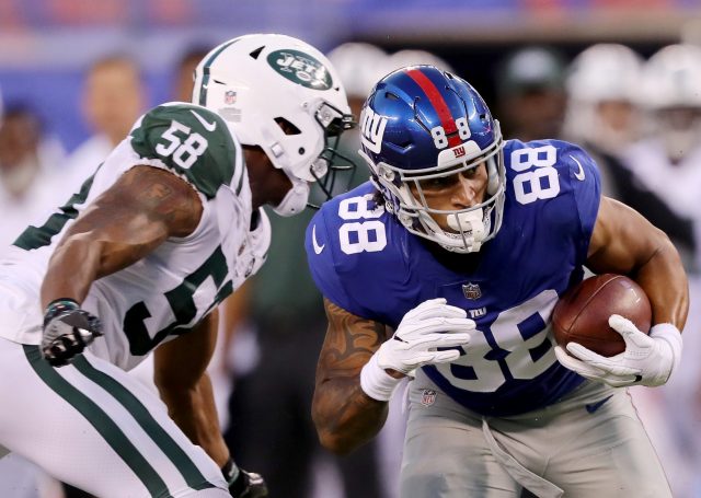 October 7, 2018 - East Rutherford, New Jersey, U.S. - New York Jets inside  linebacker Darron Lee (58) reacts to a play during a NFL game between the  Denver Broncos and the