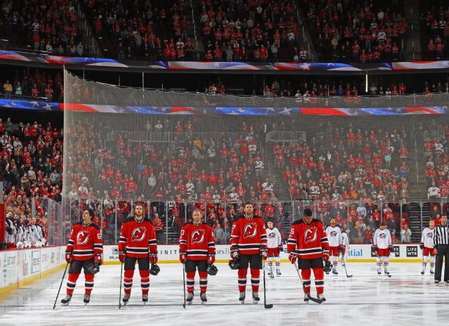 Jacob Josefson - 2014 Stadium Series - New Jersey Devils - Red