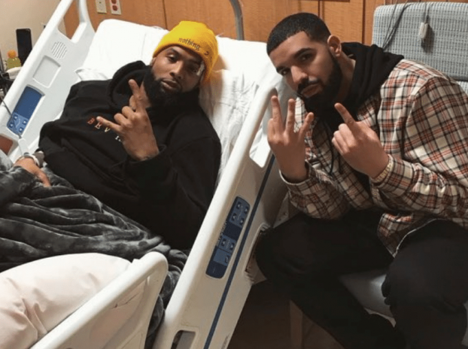 Drake Visits New York Giants Receiver Odell Beckham Jr. In Hospital 