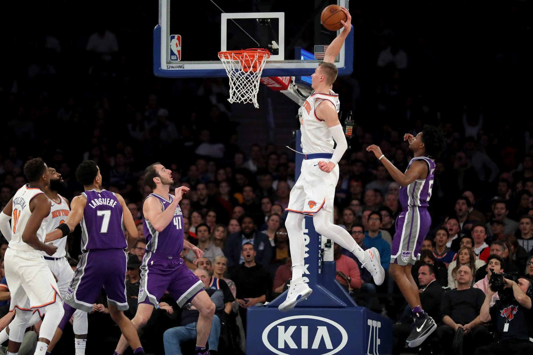 New York Knicks' Kristaps Porzingis Scores 34 Points In Blowout Win vs. Kings (Highlights) 