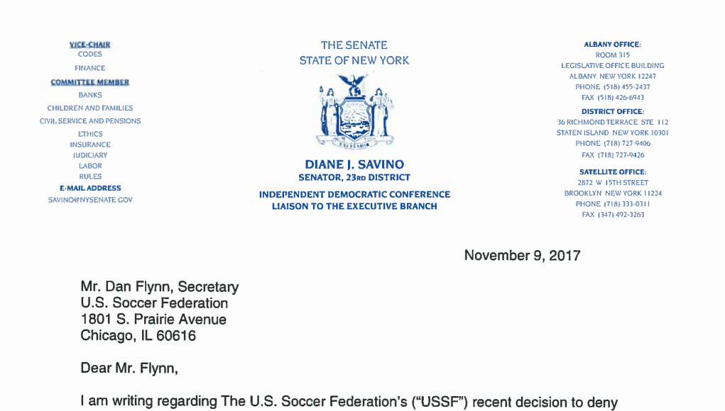 New York Cosmos: Open letters to the United States Soccer Federation 10