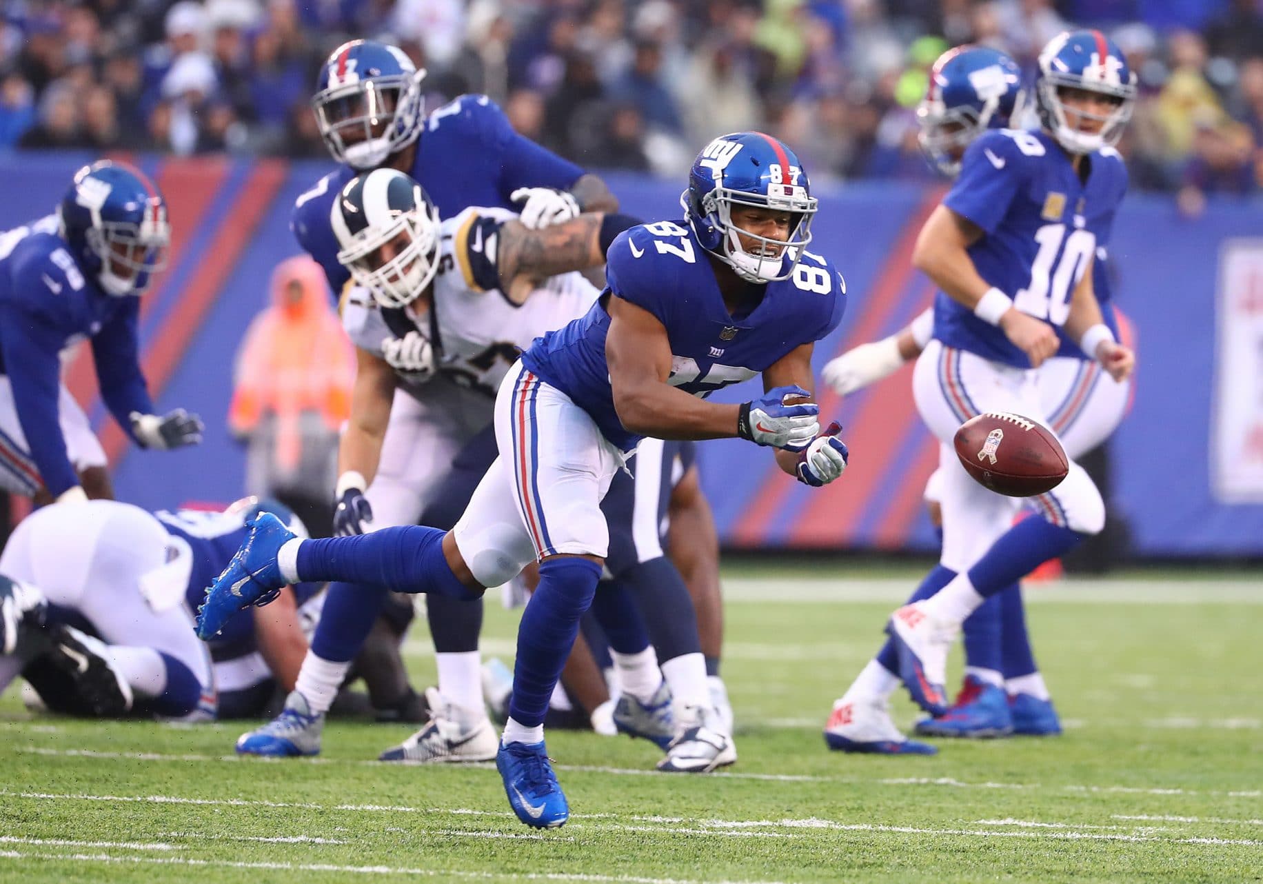 New York Giants' Sterling Shepard has fallen short of a go-to WR