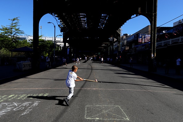 Stickball in the shadows of Yankee Stadium