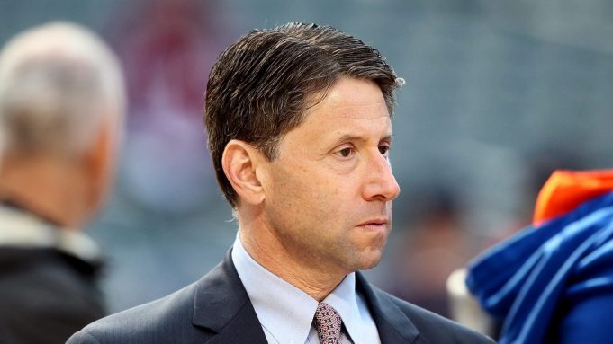 NEW YORK, NY - APRIL 21: Mets COO Jeff Wilpon attends batting practice prior to a game between the New York Mets and the Atlanta Braves at Citi Field on April 21, 2015 in the Flushing neighborhood of the Queens borough of New York City.