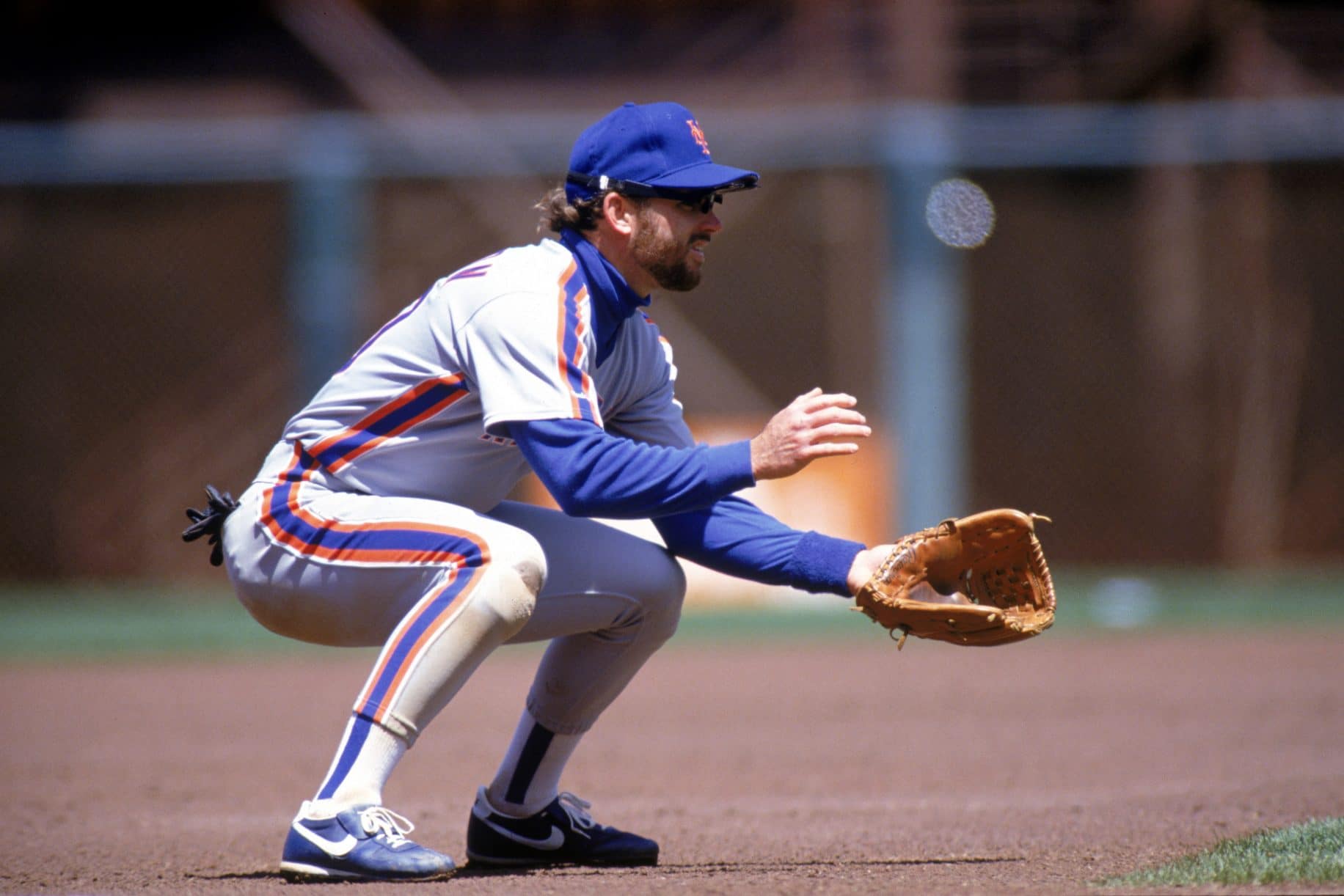 Doc Gooden Posing on the Shea Stadium Infield Dirt 1984