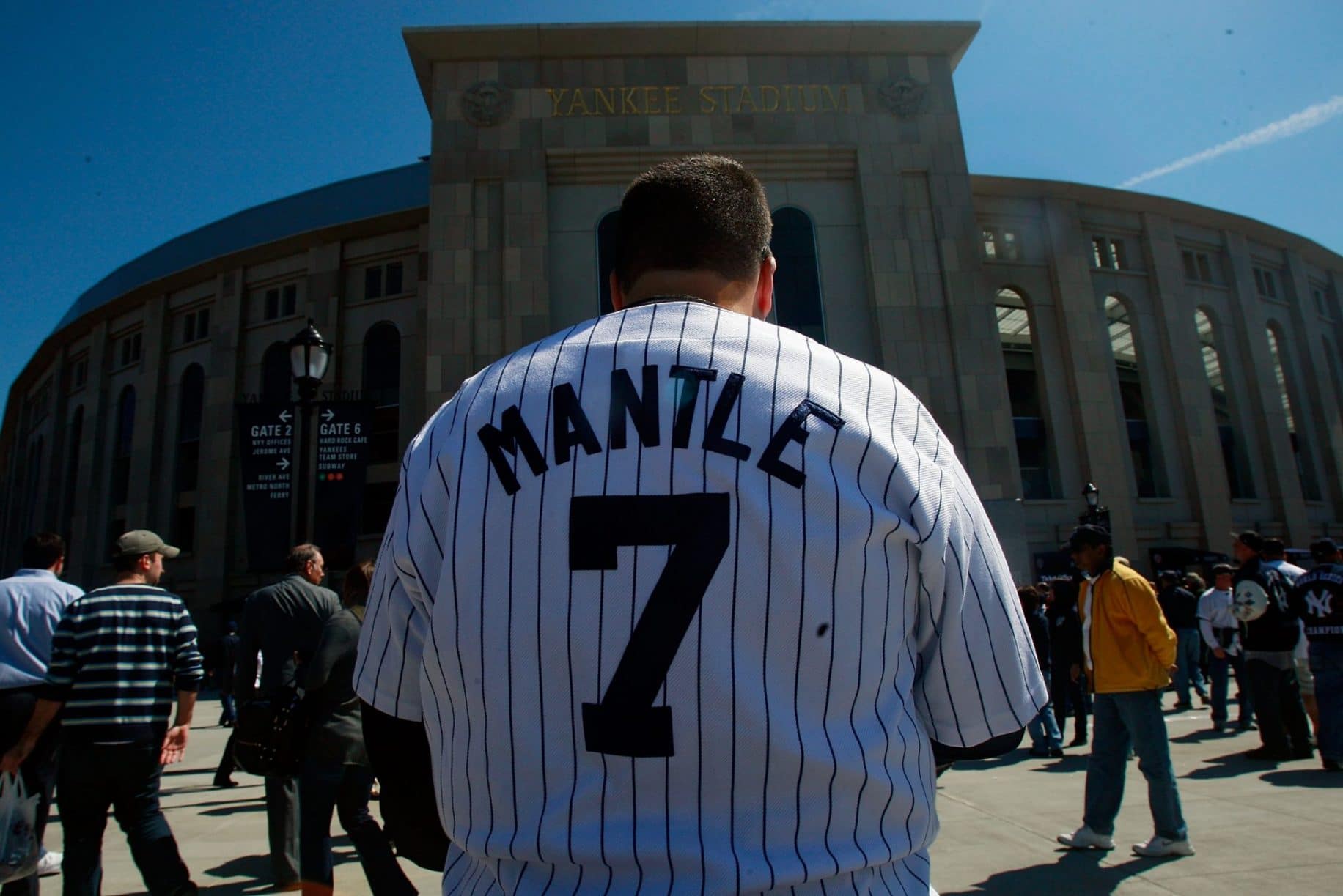 Mickey Mantle and Yankees fan