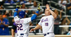 Jay Bruce, Yoenis Cespedes, New York Mets
