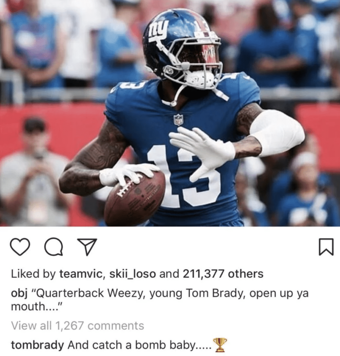 Tom Brady Odell Beckham Jr. Instagram Rap Battle