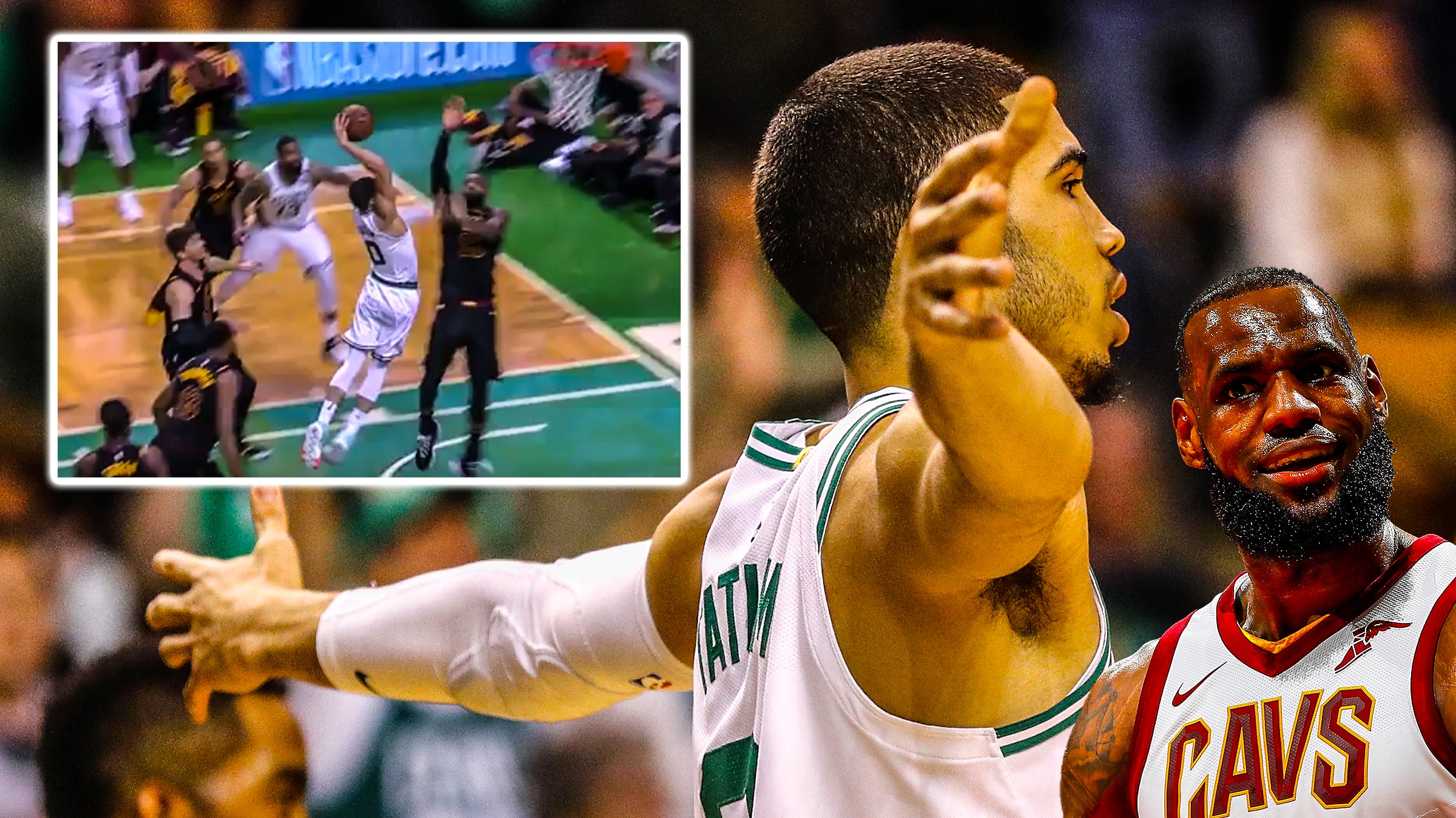 Jayson Tatum dunks on, taunts LeBron James with bad intentions (Video)