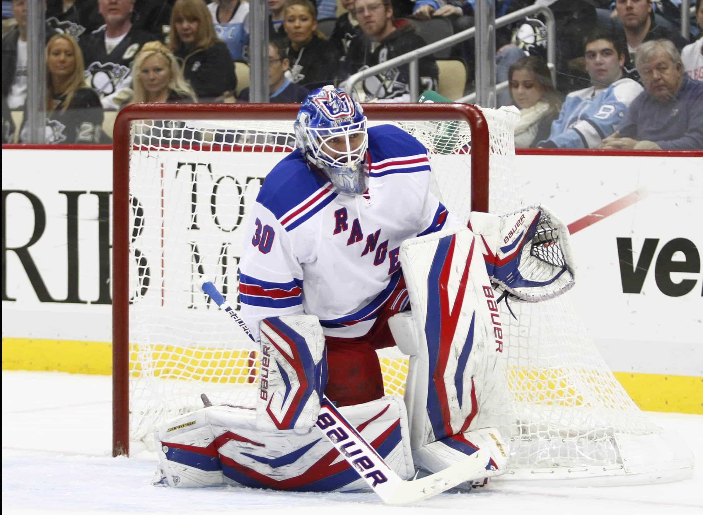 New York Rangers Lundqvist back on the ice