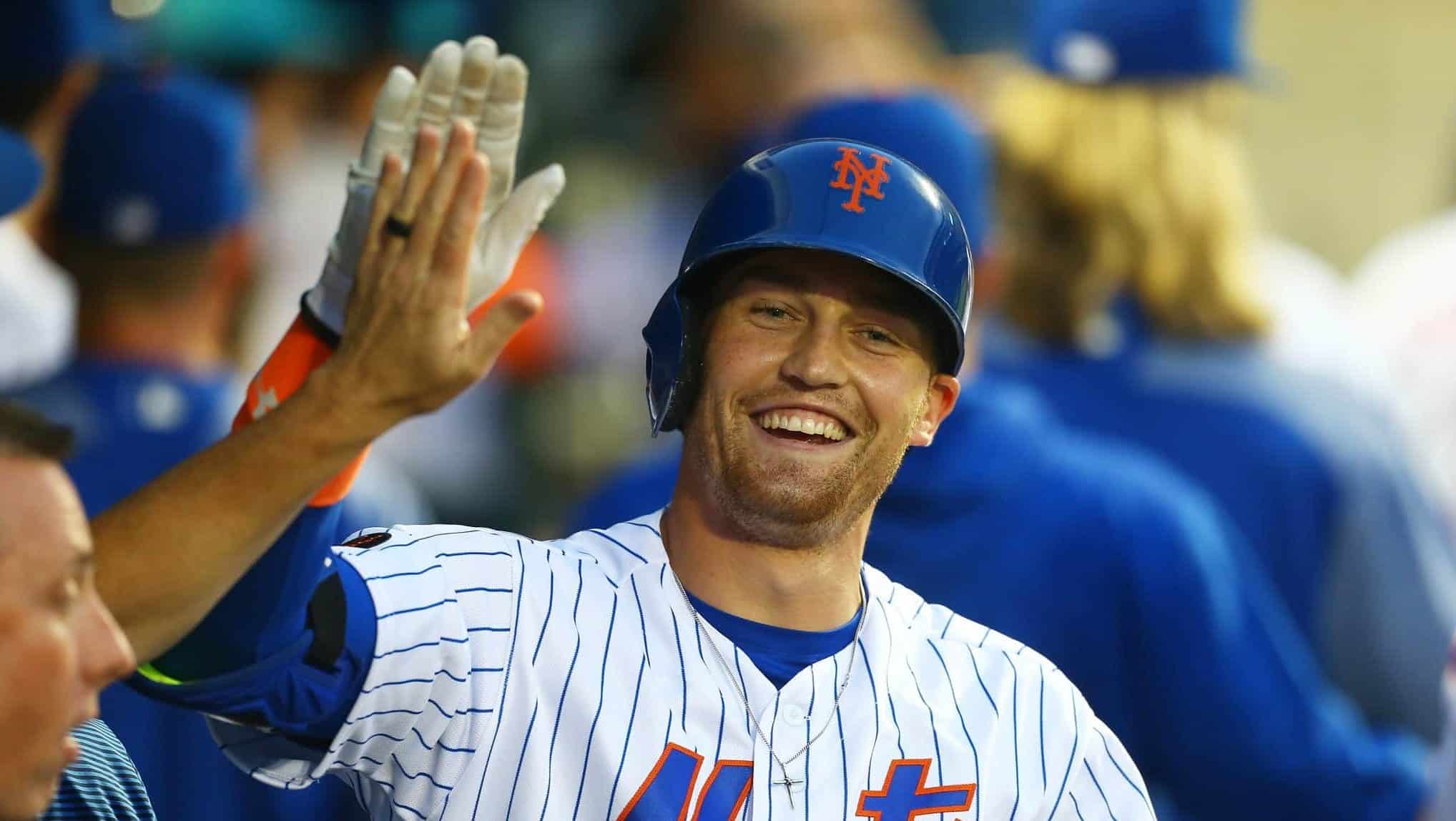 Brandon Nimmo of the New York Mets in action during a spring