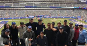 New York Rangers players attend G-Men home opener
