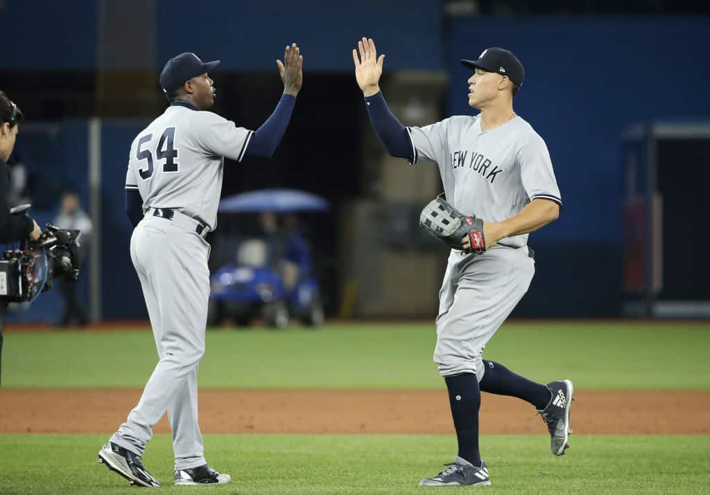 Aroldis Chapman shouldn't see the postseason, but Yankees may not have  options - The Athletic