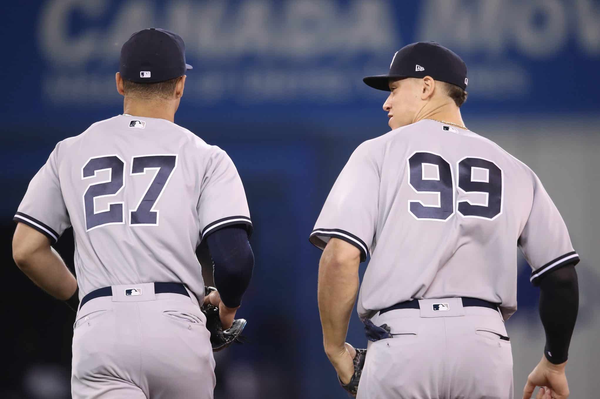 Aaron Judge and Giancarlo Stanton by Jim McIsaac