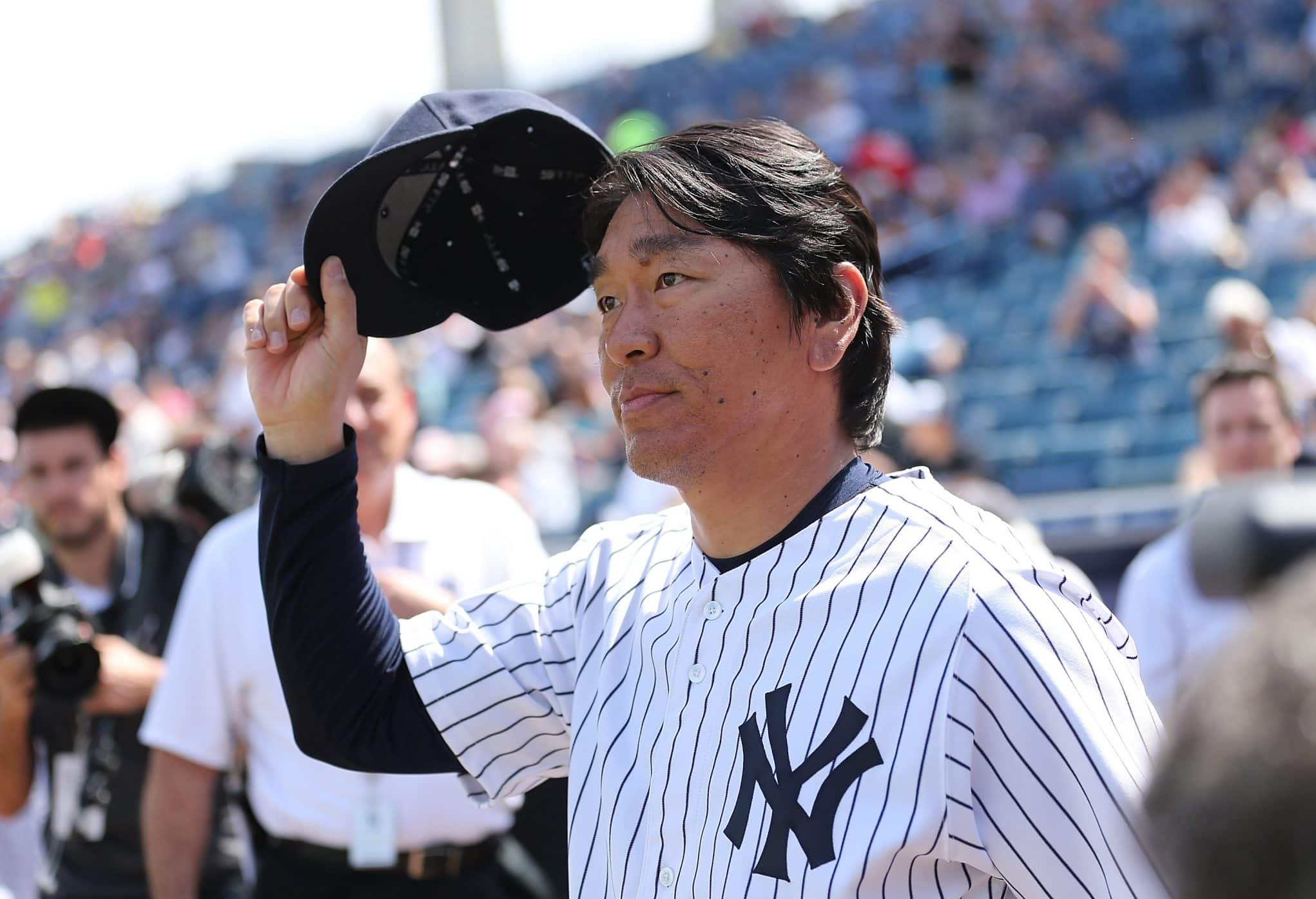 2004 Hideki Matsui Game Worn Jersey. His tremendous home run power, Lot  #19677