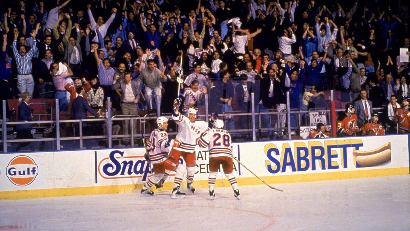New York Rangers video Stephane Matteau and Howie Rose share a moment