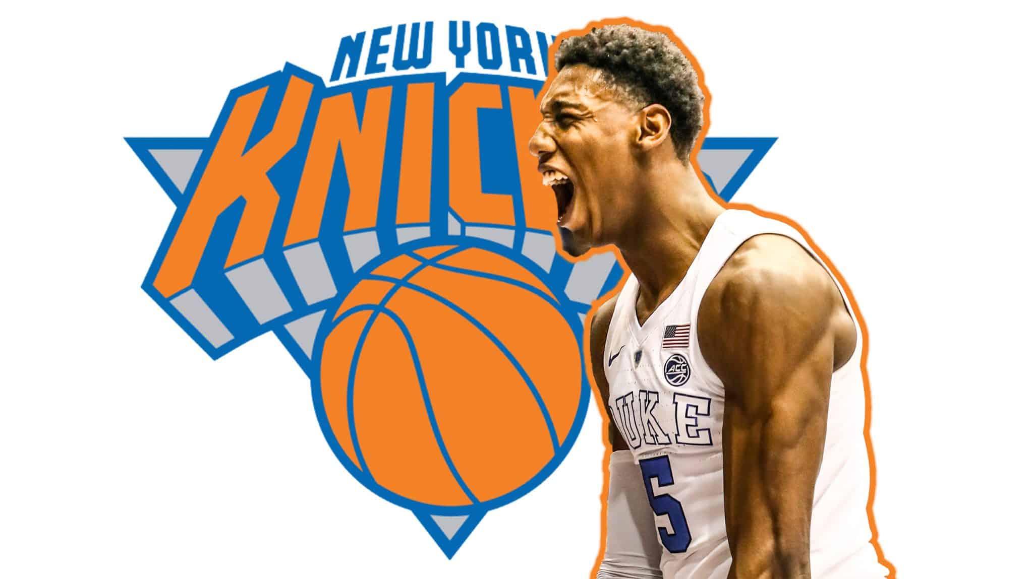 rj barrett in knicks jersey