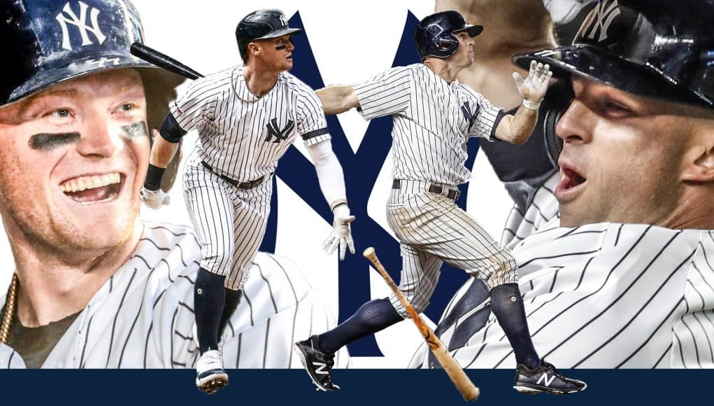 New York Yankees Clint Frazier, Brett Gardner