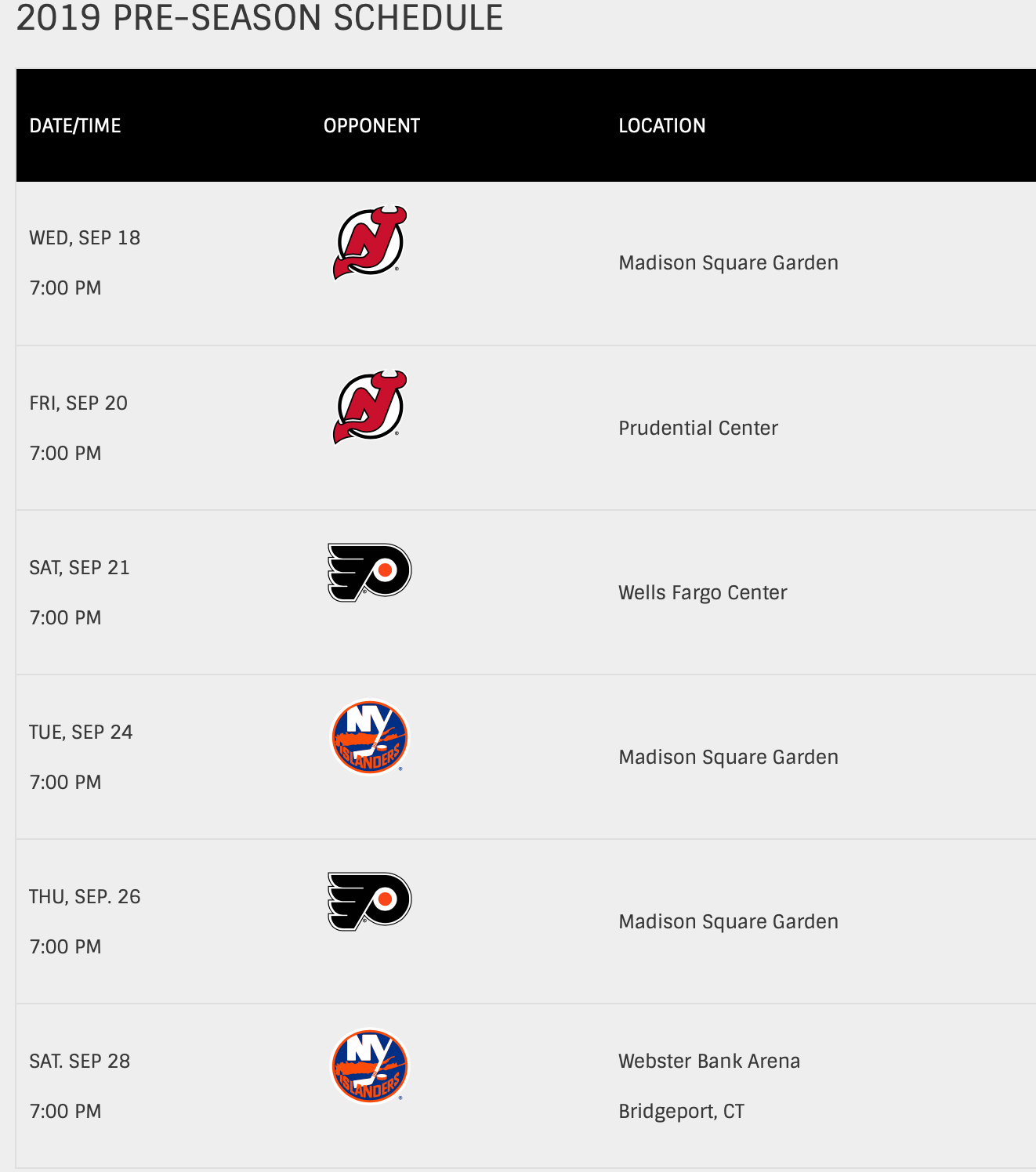 New Jersey Devils Announce 2022 Preseason Schedule; Set Dates for