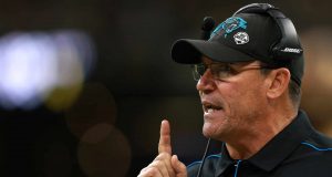 NEW ORLEANS, LOUISIANA - NOVEMBER 24: Head coach Ron Rivera of the Carolina Panthers reacts against the New Orleans Saints during the first quarter in the game at Mercedes Benz Superdome on November 24, 2019 in New Orleans, Louisiana.