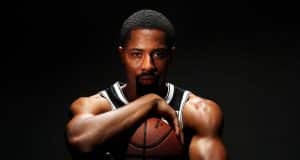 NEW YORK, NEW YORK - SEPTEMBER 27: Spencer Dinwiddie #8 of the Brooklyn Nets poses for a portrait during Media Day at HSS Training Center on September 27, 2019 in New York City.