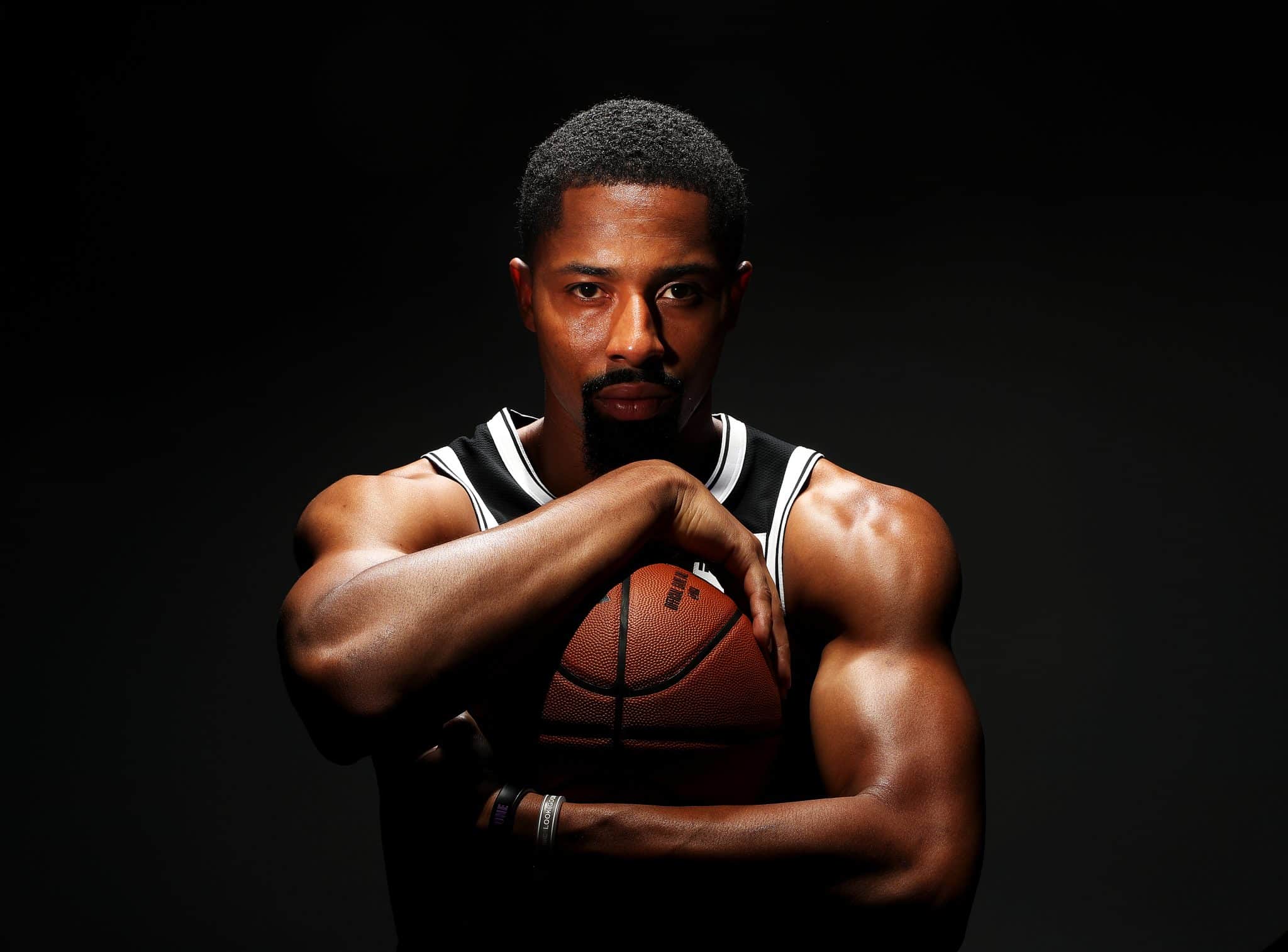 NEW YORK, NEW YORK - SEPTEMBER 27: Spencer Dinwiddie #8 of the Brooklyn Nets poses for a portrait during Media Day at HSS Training Center on September 27, 2019 in New York City.
