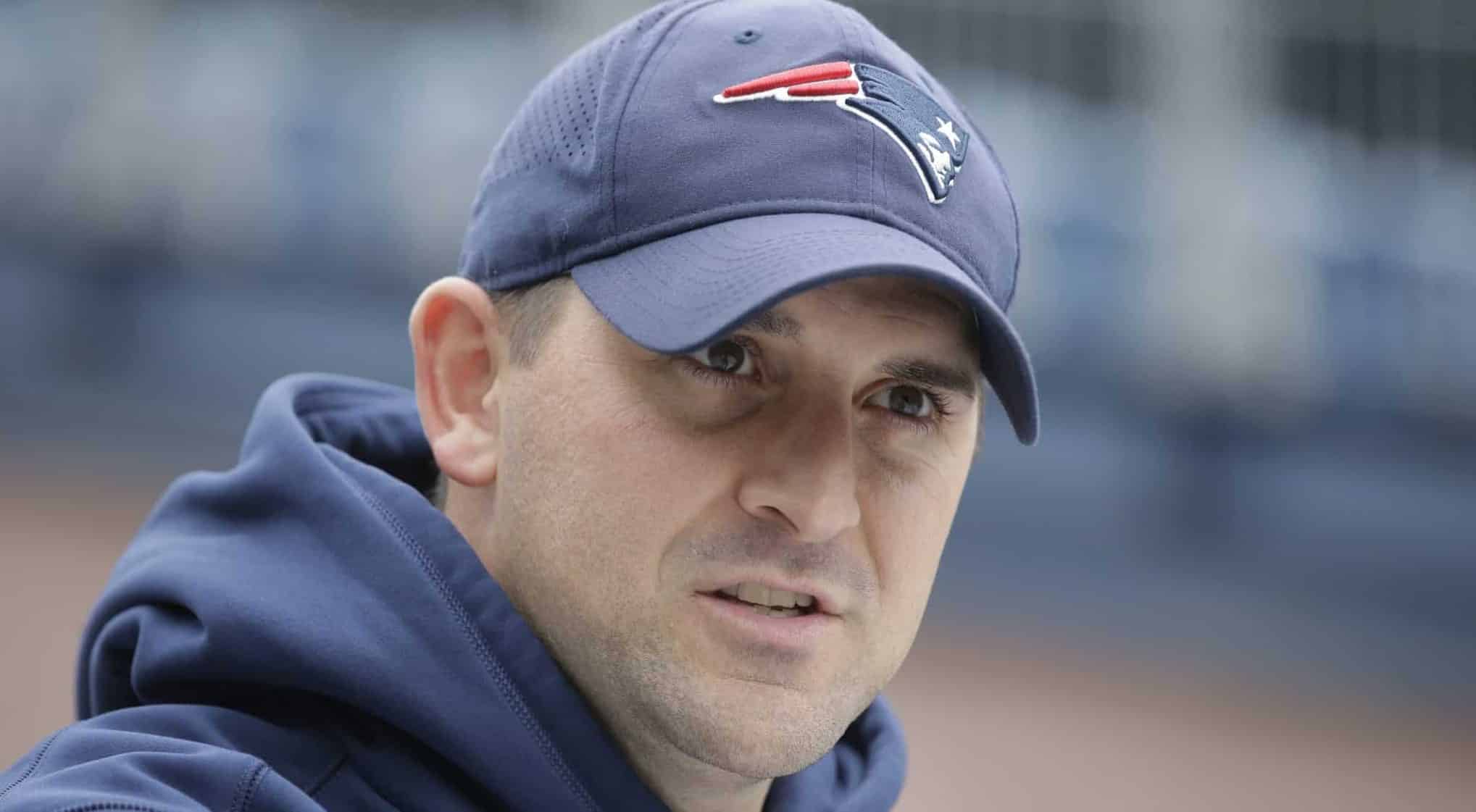 New England Patriots special teams coach Joe Judge speaks with reporters before an NFL football practice, Thursday, Nov. 1, 2018, in Foxborough, Mass.